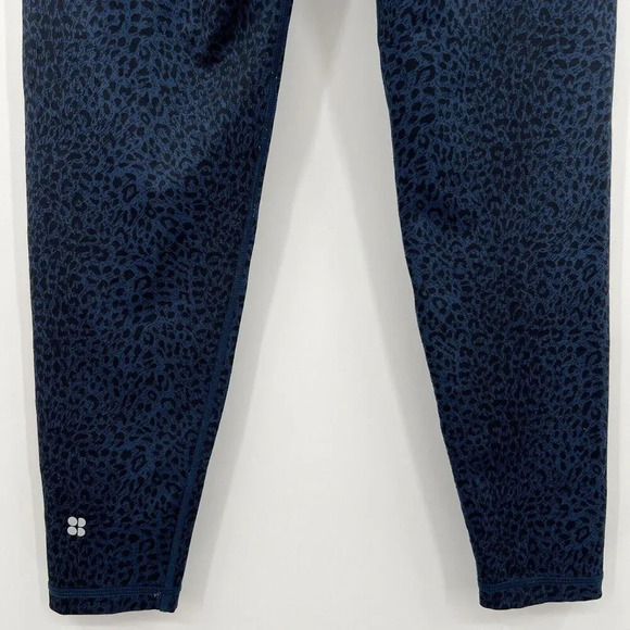 Sweaty Betty Blue Leopard Animal Print 7/8 Length Leggings Women’s Size Small - Picture 6 of 7